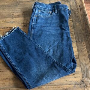 J. Crew Classic frayed Vintage Blue Jeans for women